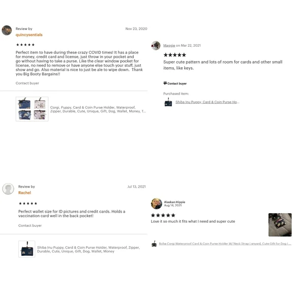 Waterproof French Bulldog Coin Purse & Card Pouch Holder - Picture 7 of 12